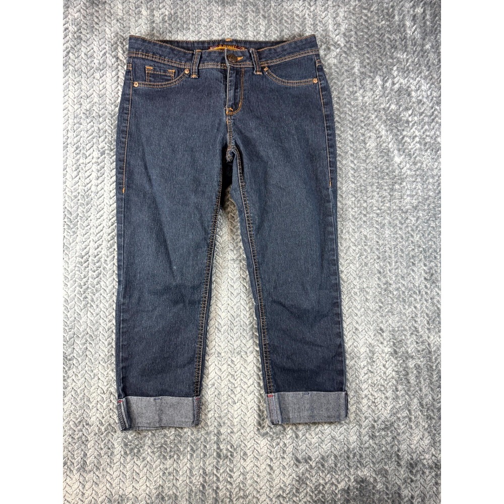 2BW/U To Be With You Jeans Womens 7‎ Blue Denim Cotton Stretch Cuffed Hem Casual